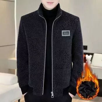 Мужская зимняя повседневная куртка с полосками и буквами, утолщенная теплая куртка 4XL