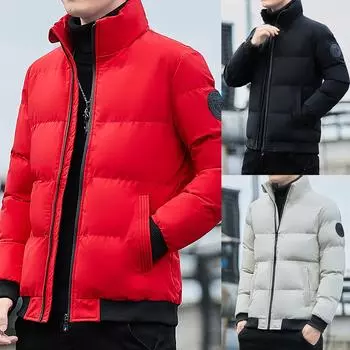 Мужская зимняя повседневная пуховая куртка с карманом на молнии и утолщенным пуховым пальто, топы XXXXL чёрный