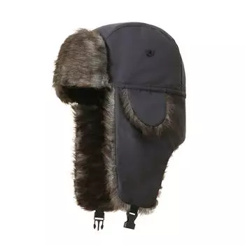 Мужская зимняя русская теплая защитные шапки-ушанки Trapper Aviator Earflap теплая водонепроницаемая лыжная шапка One size серый