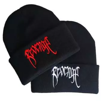 Мужская зимняя шапка Xxx Revenge Beanie, черная зимняя шапка-шапка, теплая вязаная шапка белый