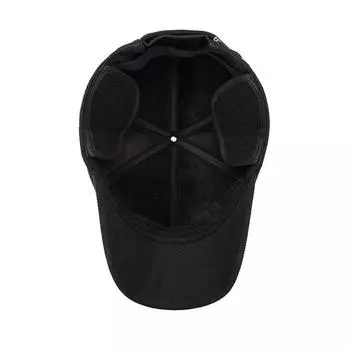 Мужская зимняя шерстяная шапка для людей среднего и пожилого возраста, утепленная бейсболка с защитой от ушей, зимняя хлопковая шапка с утиным язычком, защищающая от холода Adjustable серый