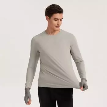 Мужская зимняя спортивная футболка с воротником-стойкой, мужская повседневная спортивная футболка с длинными рукавами для бега на открытом воздухе, теплая футболка с высокой эластичностью M