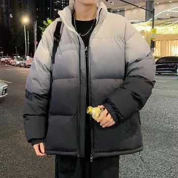 Мужская зимняя стеганая куртка Утепленная и бархатная стеганая куртка Термокуртка S чёрный