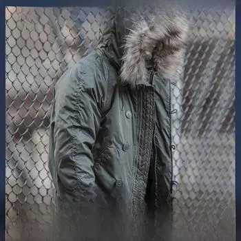 Мужская зимняя тактическая куртка с капюшоном Angken N2B - теплое, толстое, хлопковое пальто с защитой от холода S