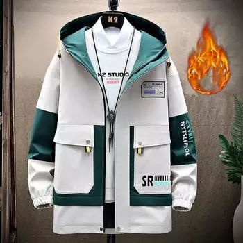 Мужская зимняя теплая куртка с подкладкой, утолщенная, свободная, большого размера, снежная куртка 4XL