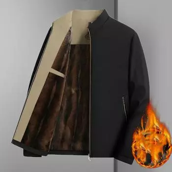 Мужская зимняя теплая куртка, утолщенная теплая деловая куртка, куртка с воротником-стойкой 4XL