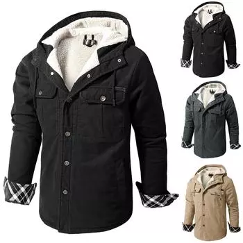 Мужская зимняя теплая толстая куртка, пальто, верхняя одежда, тонкие пуговицы, пальто, топы, блузка M серый