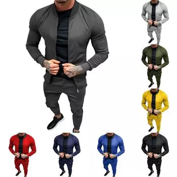 Мужская зимняя толстовка с длинными рукавами, толстовка с капюшоном, комплект спортивных брюк, топы, кардиган, куртка с капюшоном, комплект брюк L