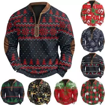 Мужская зимняя толстовка с пряжкой Мужская толстовка с принтом XXXXXL зелёный