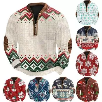 Мужская зимняя толстовка с пряжкой Мужская толстовка с принтом L бежевый