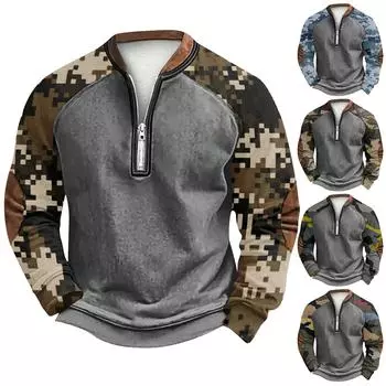 Мужская зимняя толстовка с пряжкой Мужская толстовка с принтом L