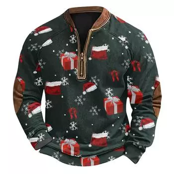 Мужская зимняя толстовка с пряжкой Мужская толстовка с принтом M