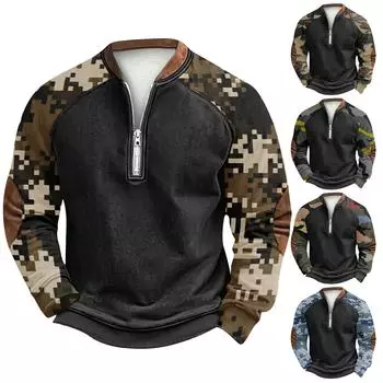 Мужская зимняя толстовка с пряжкой Мужская толстовка с принтом XL