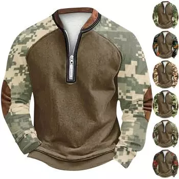 Мужская зимняя толстовка с пряжкой Мужская толстовка с принтом L