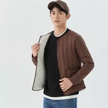 Мужская зимняя удобная стильная рубашка из овечьей шерсти, сохраняющая тепло, короткая хлопковая рубашка, хлопковая одежда, утолщенная с подкладкой, теплые топы для мужчин 2168 M