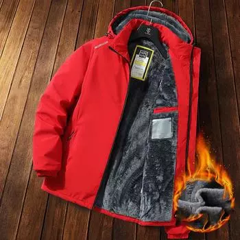 Мужская зимняя ветрозащитная куртка больших размеров, свободная, теплая, с отворотами, повседневная, с коротким кардиганом на молнии, с капюшоном, спортивная куртка-пуховик 5XL