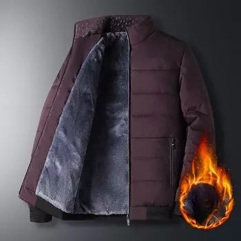 Мужская зимняя ветрозащитная куртка с флисовой подкладкой, теплое дышащее пальто на молнии с подкладкой из шерпы, удобные повседневные куртки с длинным рукавом для мужчин, большие размеры M-4XL M чёрный