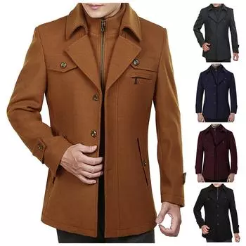 Мужская зимняя ветрозащитная однотонная мягкая куртка с капюшоном и длинными рукавами XXXXL чёрный