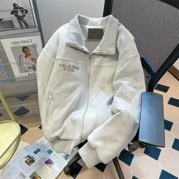 Мужская зимняя винтажная ветрозащитная куртка с воротником-стойкой 3XL