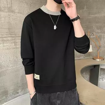 Мужские 6XL 7XL 8XL Большие размеры Длинные рукава Свободные толстовки Хлопок Уличная одежда Большие свитера с круглым вырезом Весна Осень Модная спортивная одежда Топ XL белый