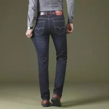 Мужские эластичные облегающие прямые джинсы - Four Seasons Style 009 Size 28 (approx. 50 kg)