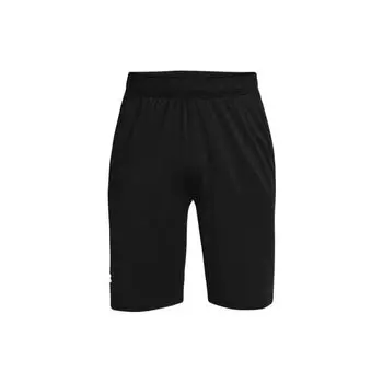 Мужские эластичные спортивные шорты с однотонным логотипом Under Armour, черные 1361511-001 M
