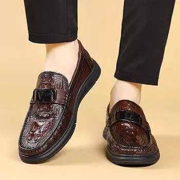 Мужские элегантные туфли из натуральной кожи, черные, мягкие, кожаные, с мягкой подошвой, мужские кожаные туфли, повседневные, деловые, роскошные, социальные, мужские туфли 38 чёрный