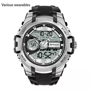 Мужские электронные часы студенческие мужские часы молодежные повседневные водонепроницаемые светящиеся спортивные мужские модные