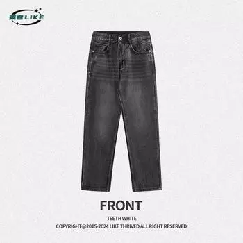 Мужские американские ретро-брюки Four Seasons в ковбойском стиле выглядят высокими и узкими, модные брендовые свободные уличные джинсы 28