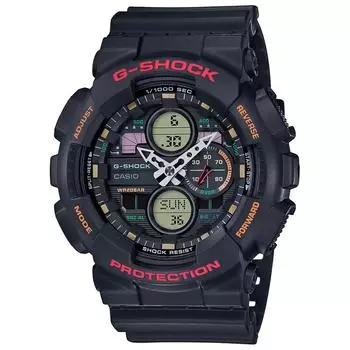 Мужские аналогово-цифровые часы черного цвета, Black Analog-Digital Men s Watch, Casio