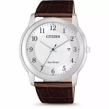 Мужские аналоговые часы Citizen с серебристым циферблатом-AW1211-12A