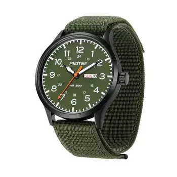 Мужские аналоговые часы для экзаменов, водонепроницаемые, дата, день недели, нейлоновый ремешок, дышащие и гибкие, светящиеся, стильные, для поездок в школу и обратно, для студентов