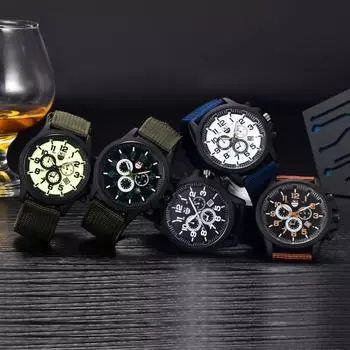 Мужские аналоговые кварцевые наручные часы из нержавеющей стали с датой, военные спортивные часы
