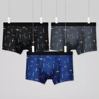 Мужские антибактериальные трусы-боксеры из чистого хлопка — дышащие, с принтом, легкие летние шорты, большой размер 4XL красный