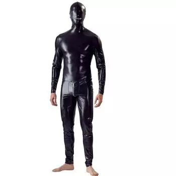 Мужские эротические боди больших размеров, цельные дышащие сексуальные облегающие комбинезоны с высокой талией для ролевых игр, нижнее белье S