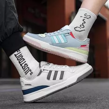 Мужские аутентичные четырехсезонные дышащие кожаные кроссовки, нескользящие и износостойкие, универсальные повседневные туфли на толстой подошве Size 36