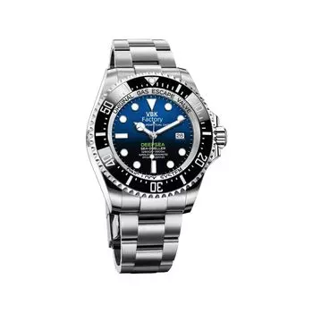 Мужские автоматические часы 904L Steel Luminous Waterproof Date Blue 44mm