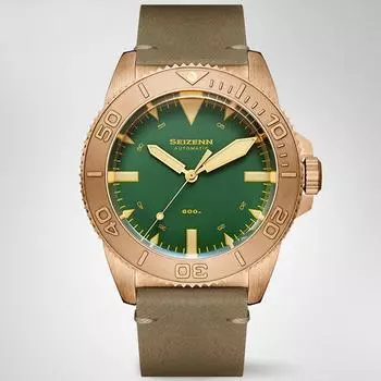 Мужские автоматические часы из чистой бронзы CuSn8 Pro DIVER 600M с сапфиром, Япония NH35, 44 мм, кожаные часы с люминесцентным покрытием, первый выпуск синий