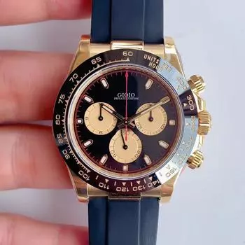 Мужские автоматические механические часы, черная резина, керамика, нержавеющая сталь