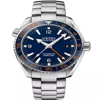 Мужские автоматические механические часы GMT, черная керамика розовый