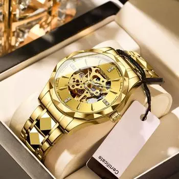 Мужские автоматические механические часы с турбийоном, светящиеся, водонепроницаемые, инкрустированные бриллиантами, изысканные деловые часы для мужчин белый