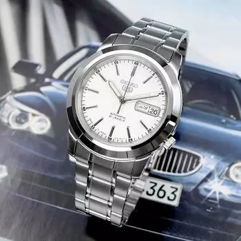 Мужские автоматические металлические часы Seiko 5 японского производства