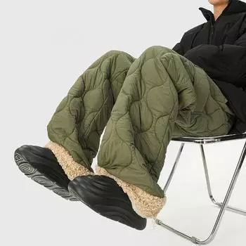 Мужские бархатные толстые повседневные широкие брюки, зимняя мужская верхняя одежда, теплые флисовые брюки, мужские свободные прямые термобрюки большого размера XL чёрный