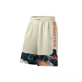 Мужские баскетбольные брюки Li Ning Badfive с принтом логотипа, прямые, с эластичной резинкой на талии, дышащие, цвет Coastal-Gray AAPR207-2 M