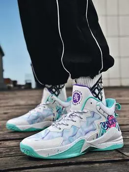 Мужские баскетбольные кроссовки детские трендовые студенческие практичные кроссовки молодежные цементные износостойкие кроссовки 058 35