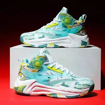 Мужские баскетбольные кроссовки для тренировок на поле, спортивные теннисные кроссовки 2025 года, новые мужские кроссовки, нескользящие, роскошные баскетбольные кроссовки для детей 36