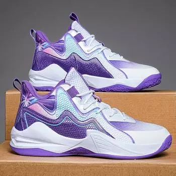 Мужские баскетбольные кроссовки для тренировок на открытом воздухе, дышащие спортивные кроссовки для ходьбы, износостойкие высокие баскетбольные ботинки для мужчин 35