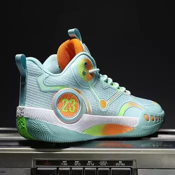 Мужские баскетбольные кроссовки, дышащие, амортизирующие, нескользящие, пригодные для носки, спортивная обувь, спортивные баскетбольные кроссовки для тренировок в тренажерном зале для женщин 45