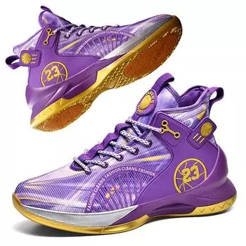 Мужские баскетбольные кроссовки, модные кроссовки, дышащие кроссовки, нескользящие спортивные кроссовки 39 фиолетовый