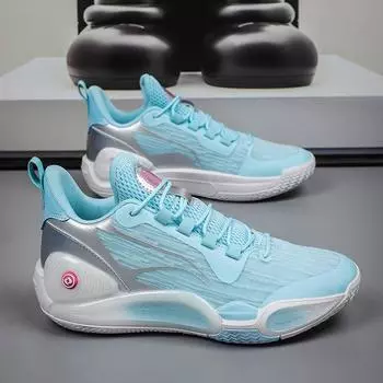Мужские баскетбольные кроссовки с сетчатой дышащей сетчатой основой для полевых тренировок 2024 года, новые роскошные дизайнерские спортивные баскетбольные ботинки для мужчин 36 розовый